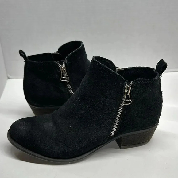 Miz Mooz New York Suede Ankle Boots Booties Side Zip Black Size 38 7.5 8 - Picture 7 of 14